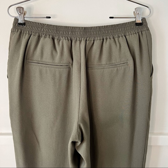 Anthropologie the Essential Pull-On Crepe Olive Green Trouser - Picture 8 of 12